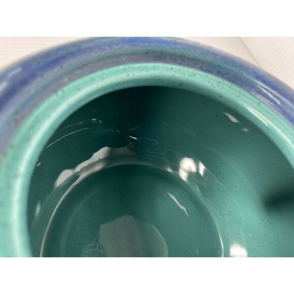 Blue Baldelli Hand Made Teapot With Stripe Italian Collectible Pottery Rare - Picture 7 of 8